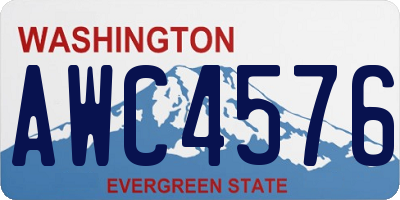 WA license plate AWC4576