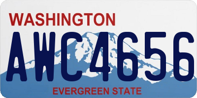 WA license plate AWC4656