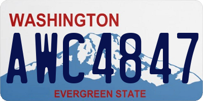 WA license plate AWC4847