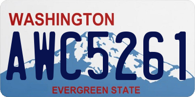 WA license plate AWC5261