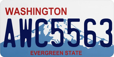 WA license plate AWC5563