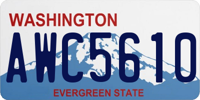 WA license plate AWC5610