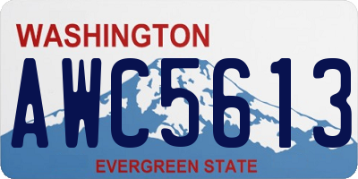 WA license plate AWC5613