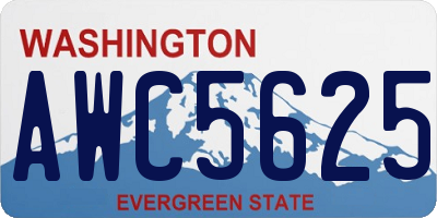WA license plate AWC5625