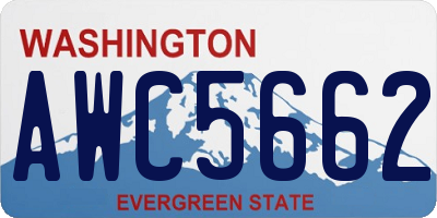 WA license plate AWC5662
