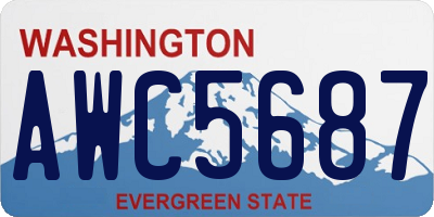 WA license plate AWC5687