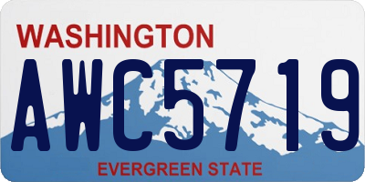 WA license plate AWC5719