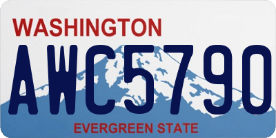 WA license plate AWC5790