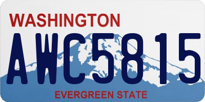 WA license plate AWC5815