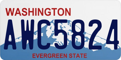 WA license plate AWC5824