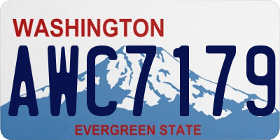 WA license plate AWC7179