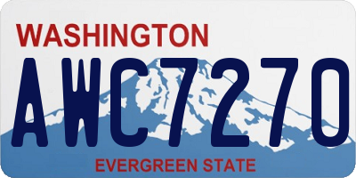WA license plate AWC7270