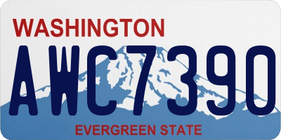 WA license plate AWC7390