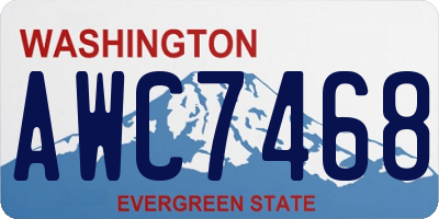 WA license plate AWC7468