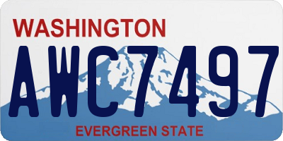 WA license plate AWC7497