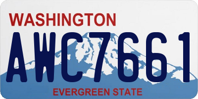 WA license plate AWC7661