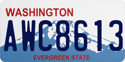 WA license plate AWC8613