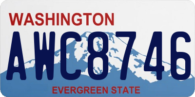 WA license plate AWC8746