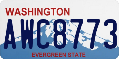 WA license plate AWC8773