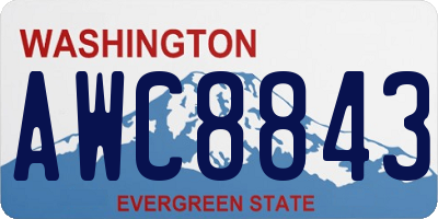 WA license plate AWC8843