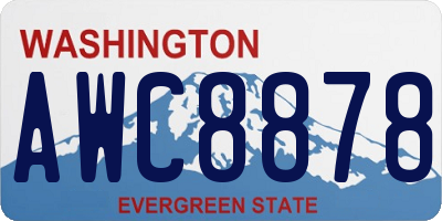 WA license plate AWC8878