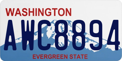 WA license plate AWC8894