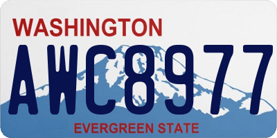 WA license plate AWC8977