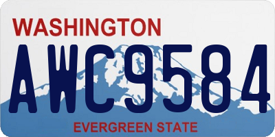 WA license plate AWC9584