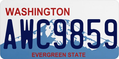 WA license plate AWC9859