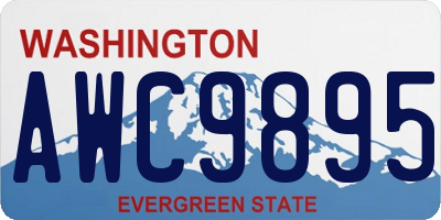 WA license plate AWC9895