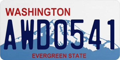 WA license plate AWD0541