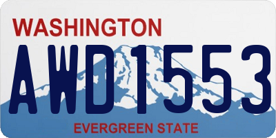 WA license plate AWD1553