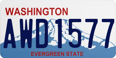 WA license plate AWD1577