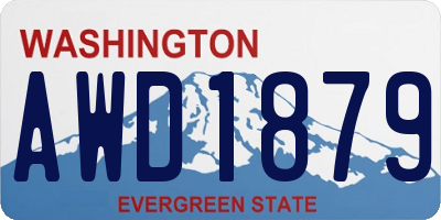 WA license plate AWD1879