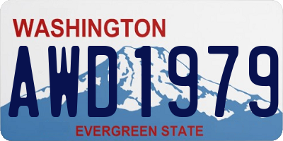 WA license plate AWD1979