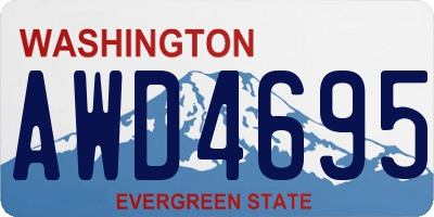 WA license plate AWD4695