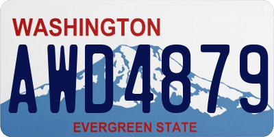 WA license plate AWD4879