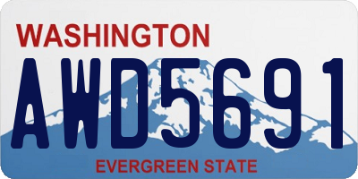 WA license plate AWD5691