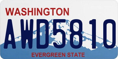WA license plate AWD5810