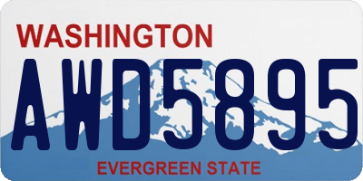 WA license plate AWD5895
