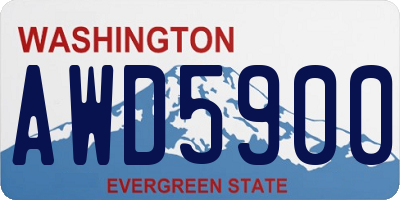 WA license plate AWD5900