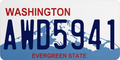 WA license plate AWD5941
