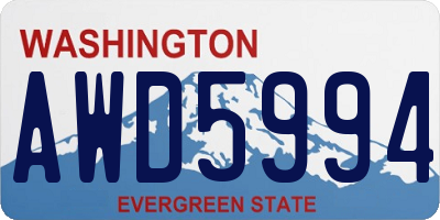 WA license plate AWD5994