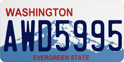 WA license plate AWD5995