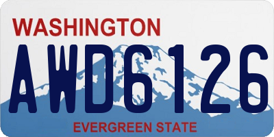 WA license plate AWD6126