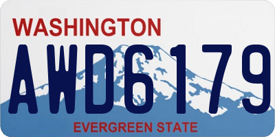 WA license plate AWD6179
