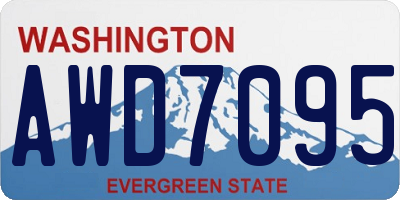 WA license plate AWD7095