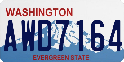 WA license plate AWD7164