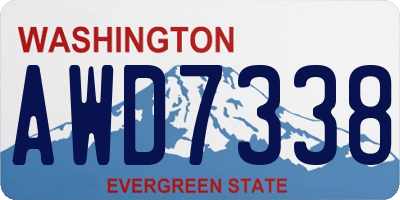 WA license plate AWD7338