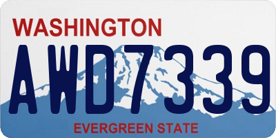 WA license plate AWD7339